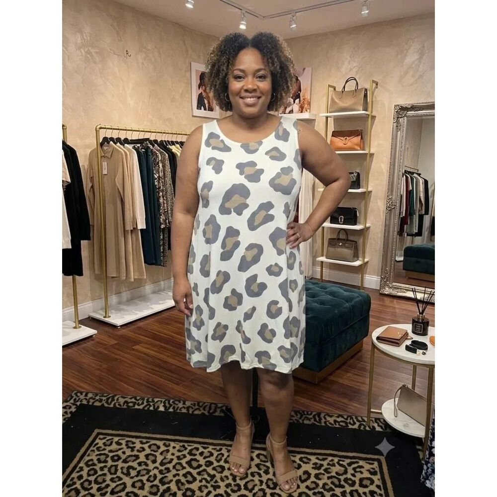 Heimish 1X Leopard Dress with Pockets